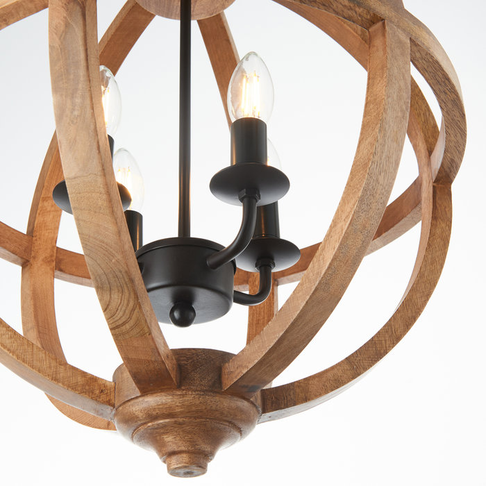 Mango Wood Globe - Feature Light