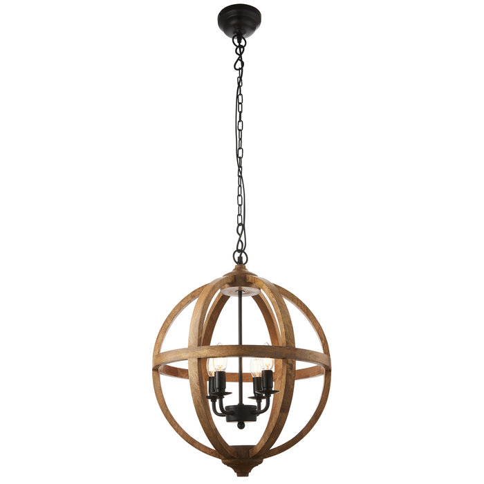 Mango Wood Globe - Feature Light