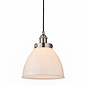 Resto Style Gloss White Glass Industrial Pendant