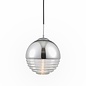 Ribbed & Chromed Sphere - Modern Ceiling Pendant