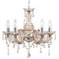 Marie Therese - Mink Glass & Chrome Chandelier