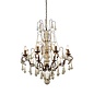 Shabby - 8 Light Vintage Chandelier - Weathered faux stone & Rustic Brown