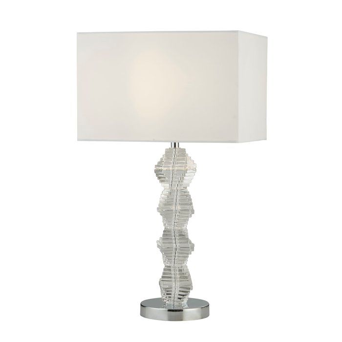 Modern Classic Double Helix Table Lamp - Polished Chrome