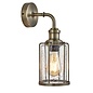 Industrial Pipe - Wall Light - Antique Brass & Seeded Glass