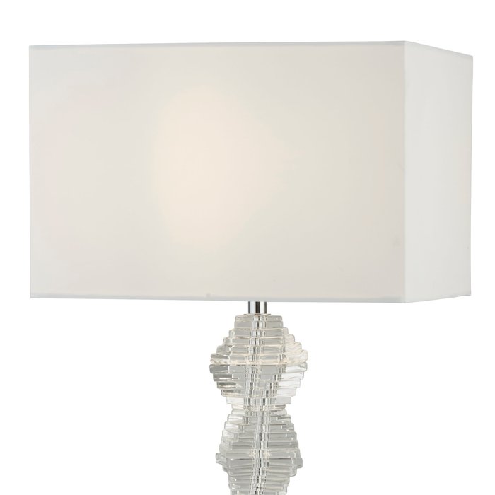 Modern Classic Double Helix Table Lamp - Polished Chrome