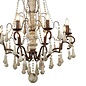 Shabby - 8 Light Vintage Chandelier - Weathered faux stone & Rustic Brown