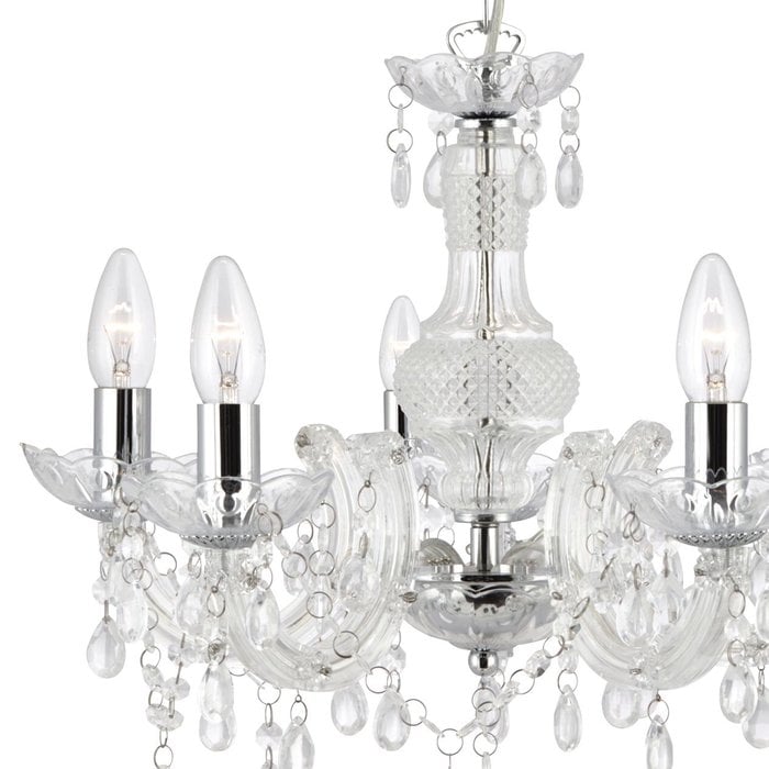 Marie Therese - Clear Glass & Chrome Chandelier