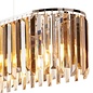 Modern Crystal Bar Pendant - Smoked, Clear & Amber Prisms