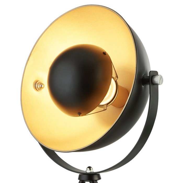 Loft - Modern Tripod Table Lamp - Black & Gold