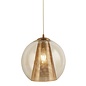 Kono - Glass & Satin Brass Mesh Pendant