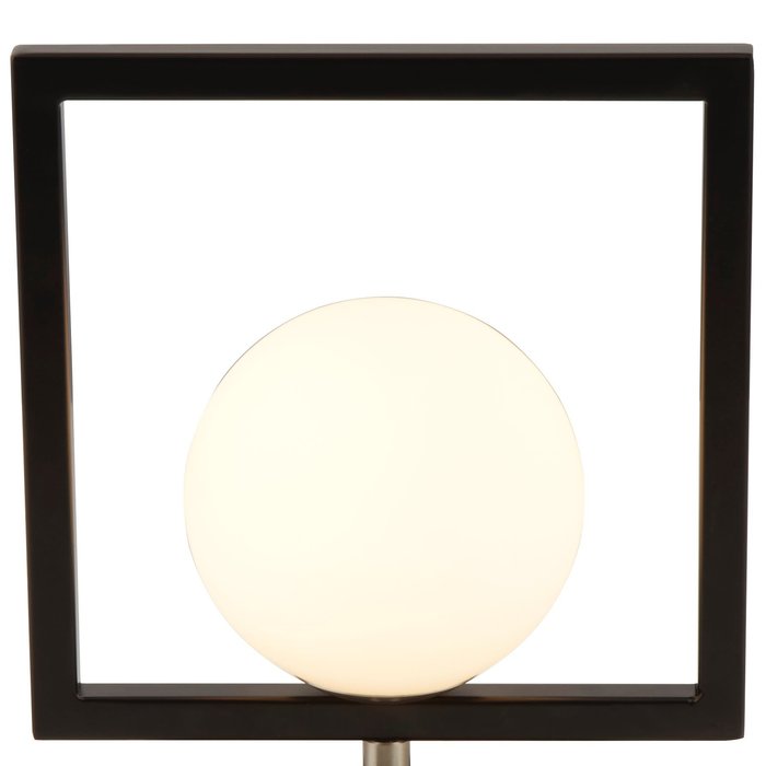 Roswell - Modern Matt Black & Opal Table Light