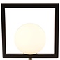 Roswell - Modern Matt Black & Opal Table Light