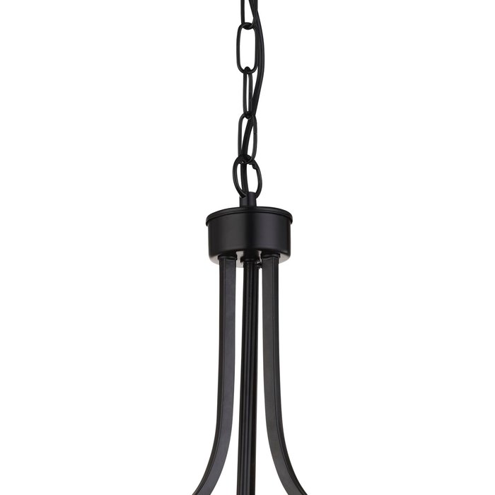 Elizabeth - Art Deco Crystal Drum Pendant - Matt Black