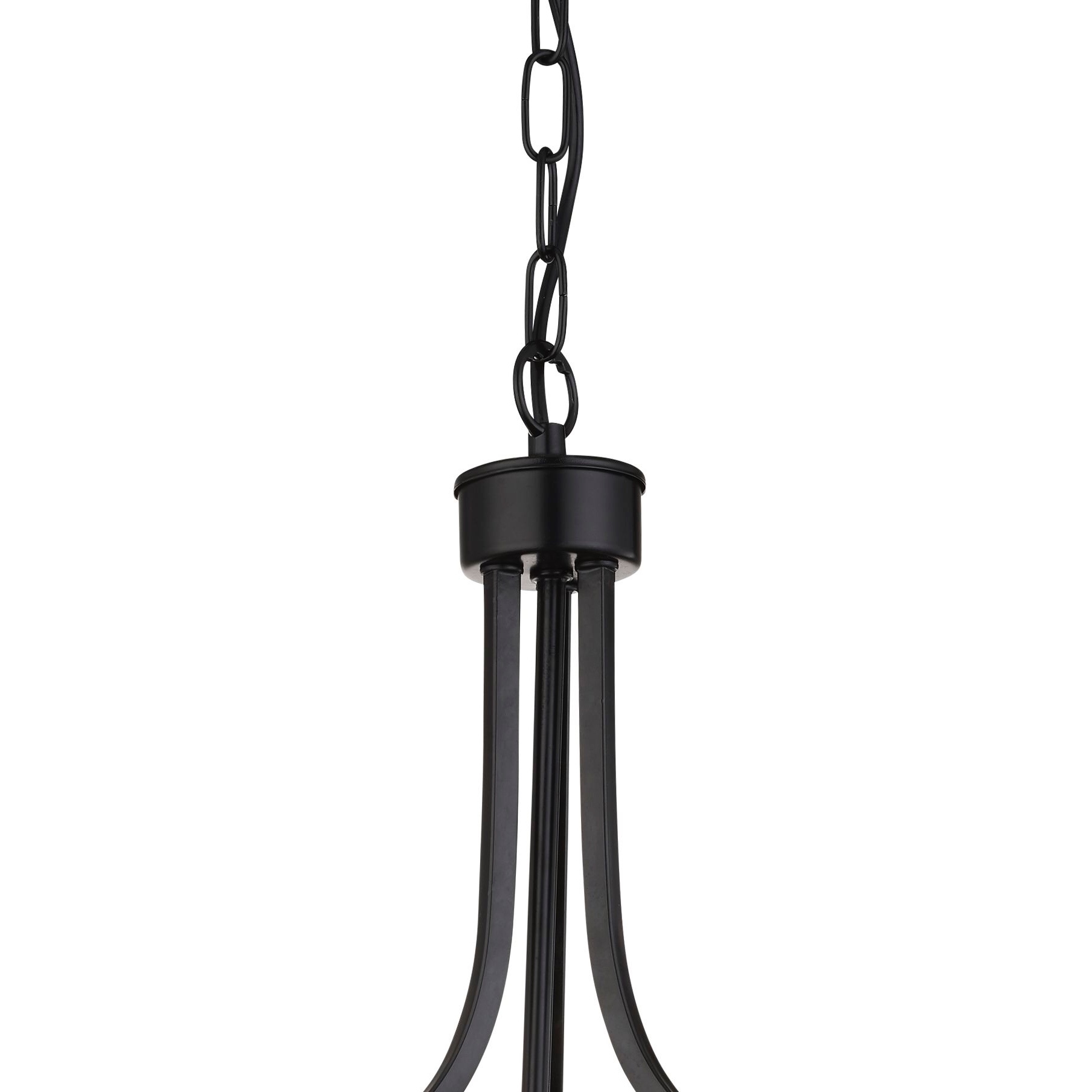 Elizabeth - Art Deco Crystal Drum Pendant - Matt Black ...