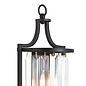 Elizabeth - Art Deco Crystal Wall Light - Matt Black