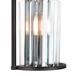 Elizabeth - Art Deco Crystal Wall Light - Matt Black