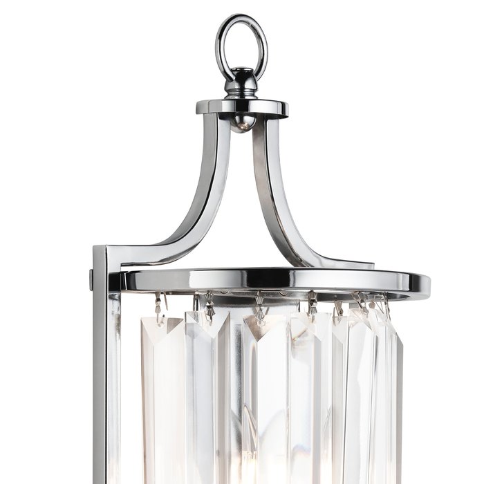 Elizabeth - Art Deco Crystal Wall Light - Chrome