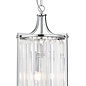 Elizabeth - Art Deco Crystal Pendant - Chrome