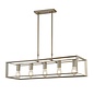 Keaton - Bar Pendant Brushed Silver and Gold Light