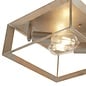 Keaton - Flush Brushed Silver and Gold Ceiling Light