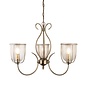 Classico - Ornate Seeded Glass 3 Light Pendant - Antique Brass