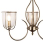 Classico - Ornate Seeded Glass 3 Light Pendant - Antique Brass