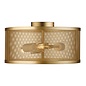 Fishnet Drum Flush Light - Gold