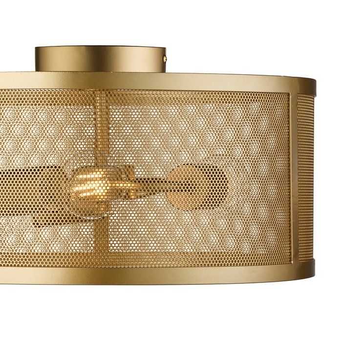 Fishnet Drum Flush Light - Gold