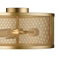 Fishnet Drum Flush Light - Gold