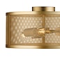 Fishnet Drum Flush Light - Gold