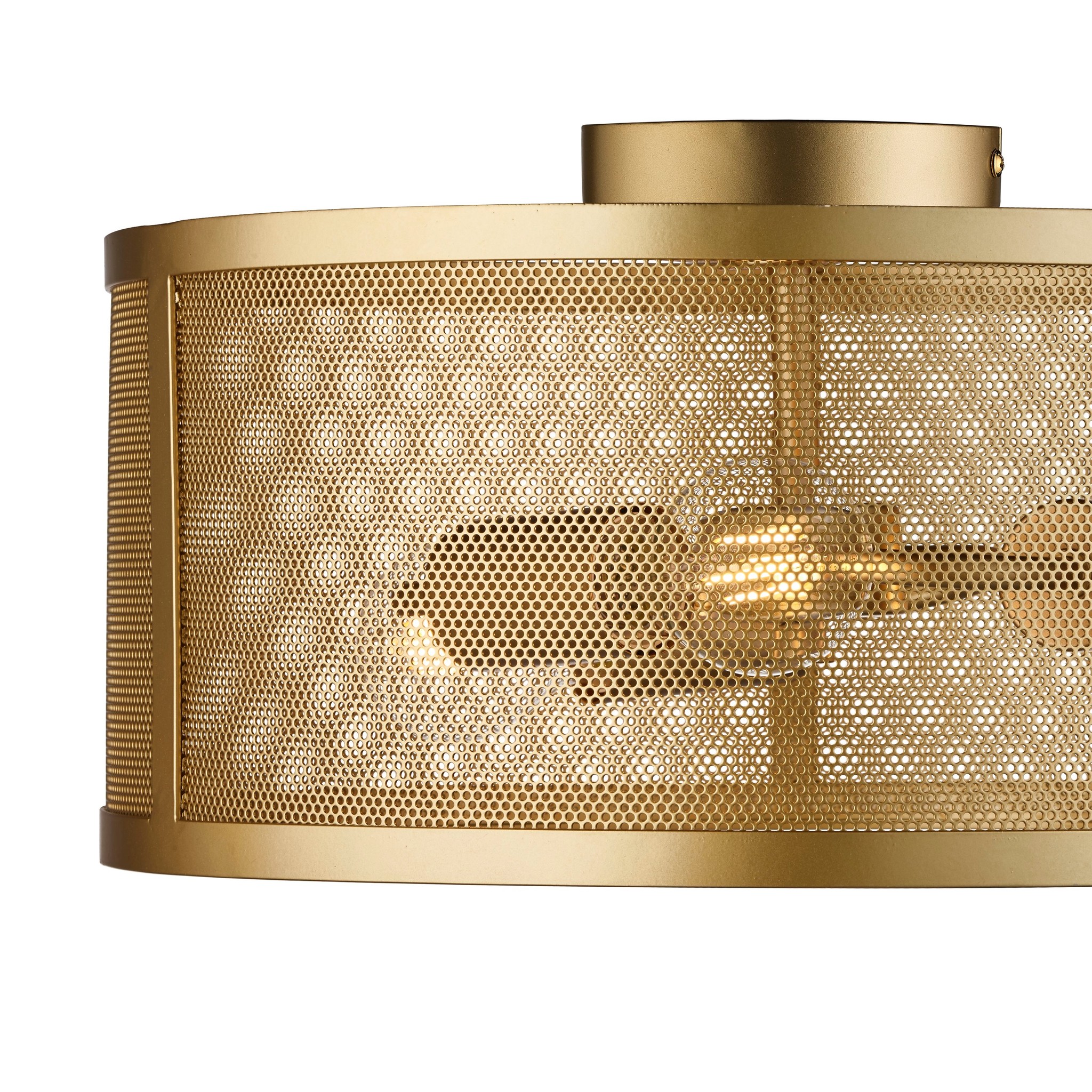 Fishnet Drum Flush Ligh t Gold Lightbox