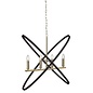 Hoop - Bronze & Black 4 Light Bar Pendant