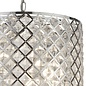 Houston - Glass & Polished Chrome Drum Pendant