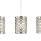 Houston - Glass & Polished Chrome 3 Light Bar Pendant