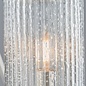East - Ribbed Glass Hurricane 3 Light Semi - Flush Fitting