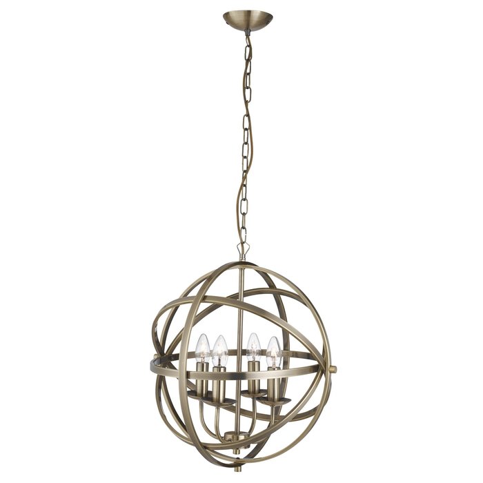 Armillary Sphere - 4 Light Feature Light - Antique Brass