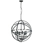 Armillary Sphere - 6 Light Feature Light - Black