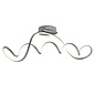 Illusion - Satin Silver Swirl Flush LED Fitting