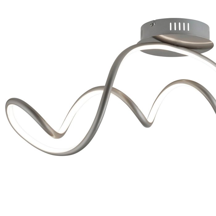 Illusion - Satin Silver Swirl Flush LED Fitting