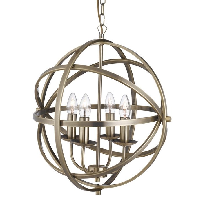 Armillary Sphere - 4 Light Feature Light - Antique Brass