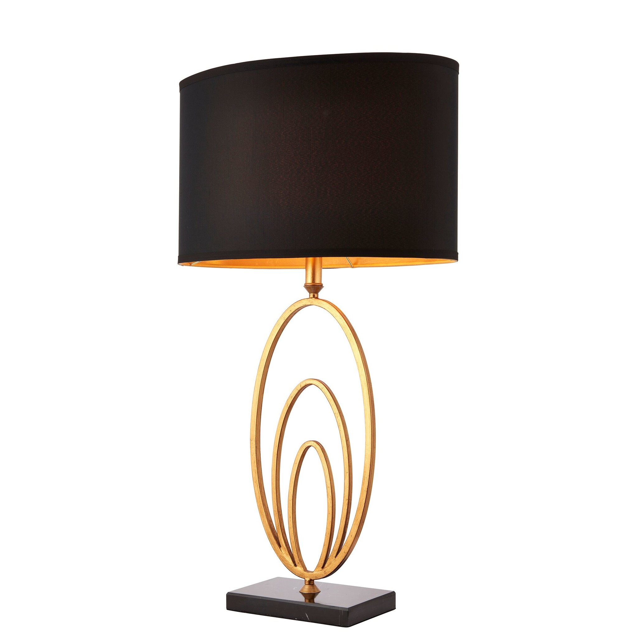 Black Marble Antique Gold Feature, Table Lamp Black Shade Gold Base