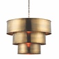 Cylindrical Tiered Pendant - Aged Brass