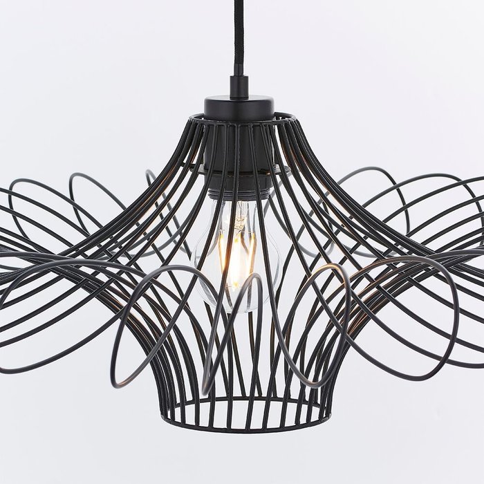 Geometric Black Wire Easy Fit Shade