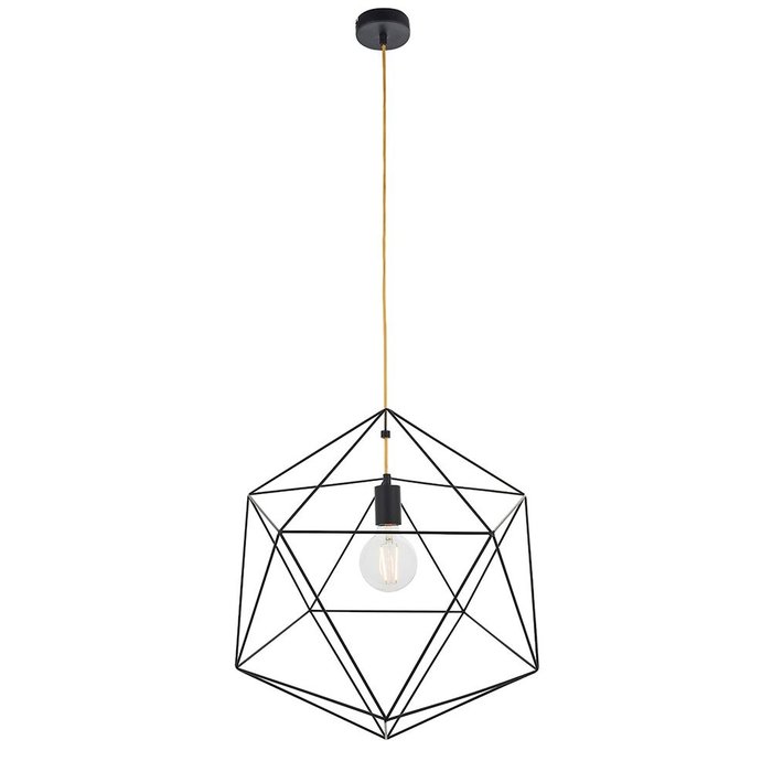 Large Geometric Pendant - Black