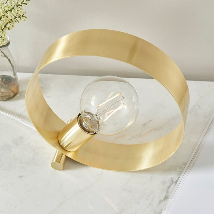 Hoop - Brushed Brass Minimalist Table Lamp