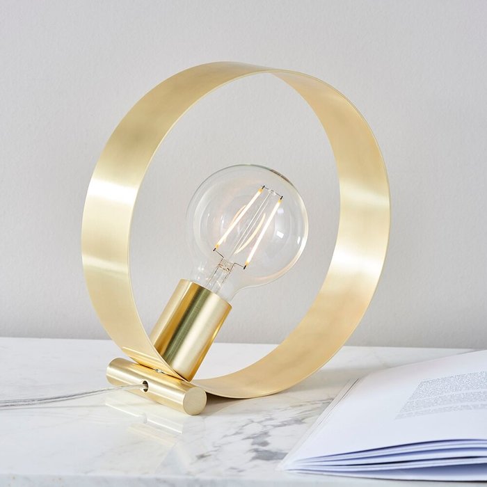 Hoop - Brushed Brass Minimalist Table Lamp