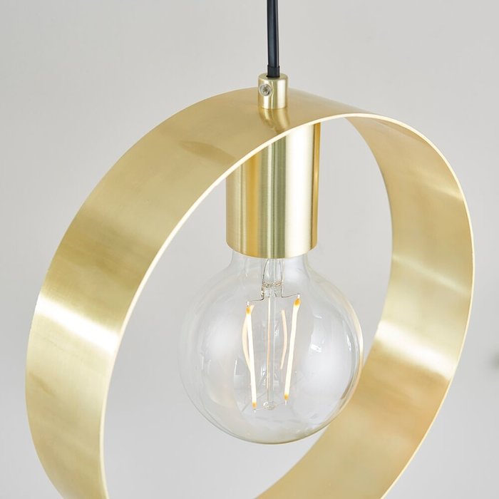 Hoop - Brushed Brass Minimalist Pendant