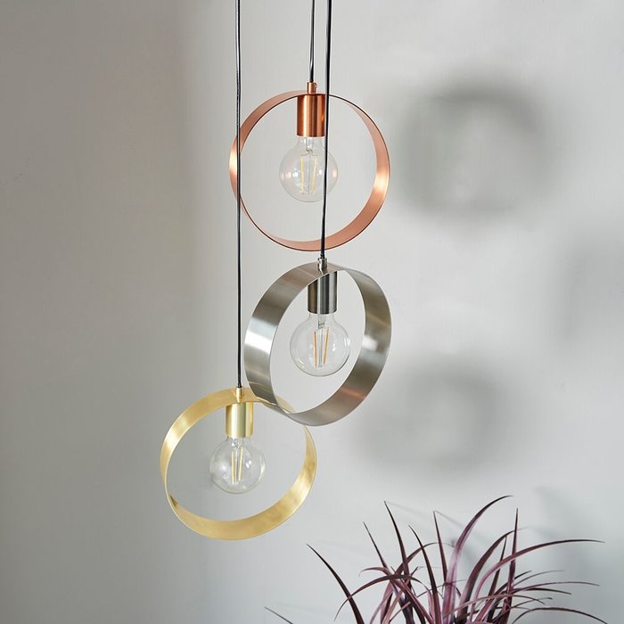 Hoop - 3 Light Minimalist Cluster Pendant