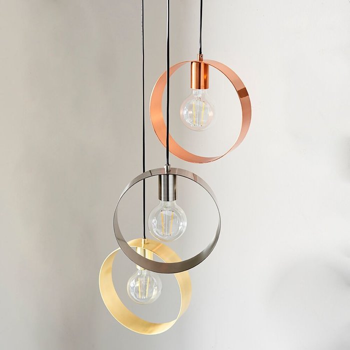 Hoop - 3 Light Minimalist Cluster Pendant