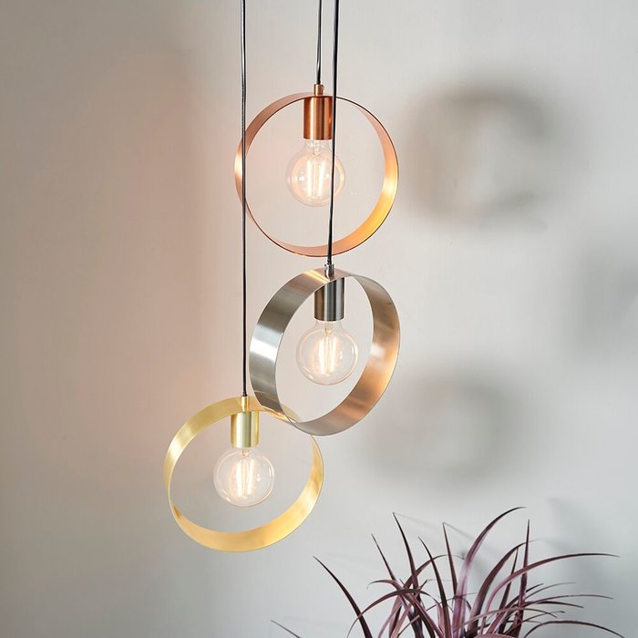 Hoop - 3 Light Minimalist Cluster Pendant